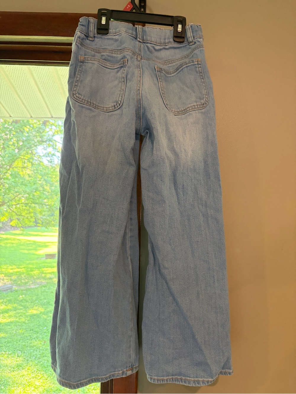 OshKosh B'gosh Light Blue Wide-Leg Kids Jeans with Butterfly Appliqués - Picture 3 of 4